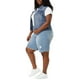 thumbnail image 2 of Women's Plus Size Trucker Vest Zipper Front Sleeveless Denim Vests Sky Blue 1X, 2 of 7