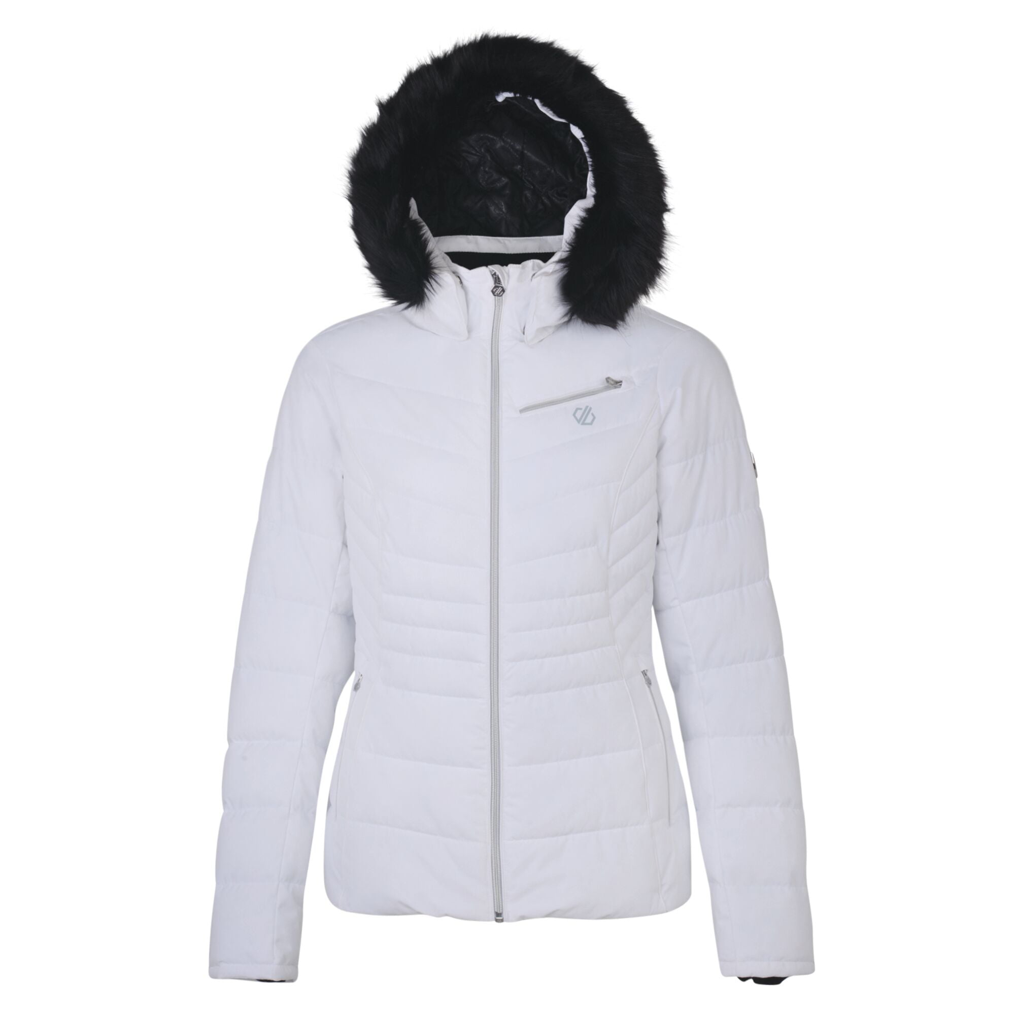 Grey Dare2b Women's Glamorize Faux Fur Trim Luxe Ski Jacket