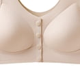 thumbnail image 4 of Zpanxa Bras for Women No Underwire Seamless Fixed Cups, Front Closure with Wide Straps and Back Smoothing for Plus Size Everyday Wear Beige 46D, 4 of 4