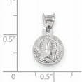 thumbnail image 2 of Beautiful 14k White Gold Our Lady of Guadalupe Semi-solid Round Pendant, 2 of 2