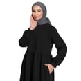 thumbnail image 3 of Black - Crew neck - Unlined - Modest Dress - Benin, 3 of 4