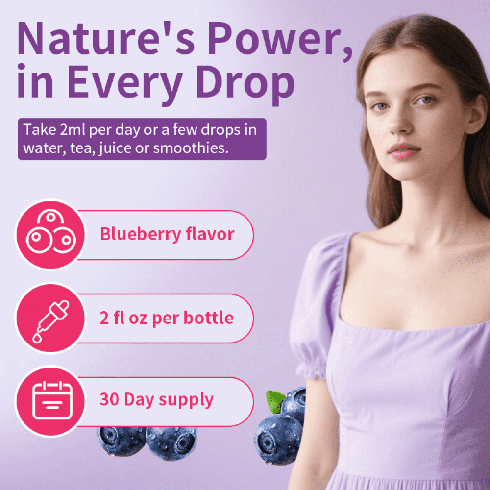 Cortisol Supplement Liquid Drops, 10 in 1 Cortisol Manager Reducer with Magnesium, Ashwagandha, L-theanine for Balanced Cortisol and Mood Support - 4 fl oz, 2 Pack, Blueberry Flavor