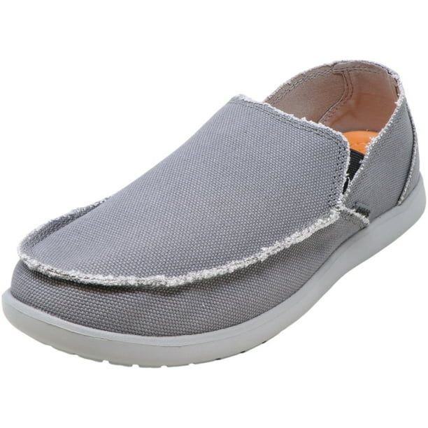 Crocs Men's Santa Cruz Charcoal / Light Grey Ankle-High Canvas Loafers &  Slip-On - 10 M 