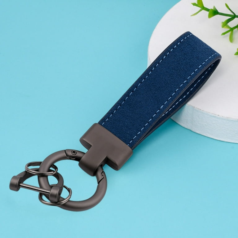 Sunjoy Tech Faux Leather Car Key Chain Luxury Wristlet Strap Men Women  Anti-lost Portable Backpack Ornament Faux Leather Key Ring Daily Use