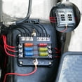 thumbnail image 1 of NUAHRHY 6 Ways Fuse Box 12V/24V Bus Bar Car Marine Fuse Box Holder with LED Indicator, 1 of 11