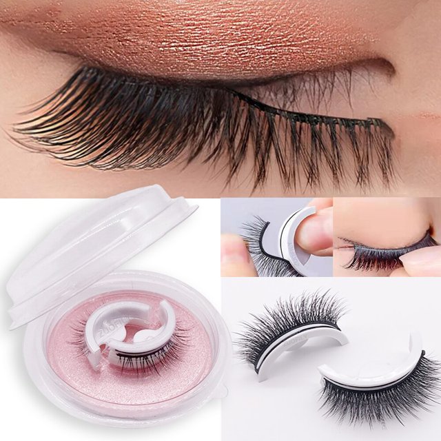 1 pairs Self-adhesive False eyelashes Reusable Natural Long Thick Eyelashes Multiple Reversible Glue-free Eyelashes DropshippingL08-Nature He Qiyong unisex