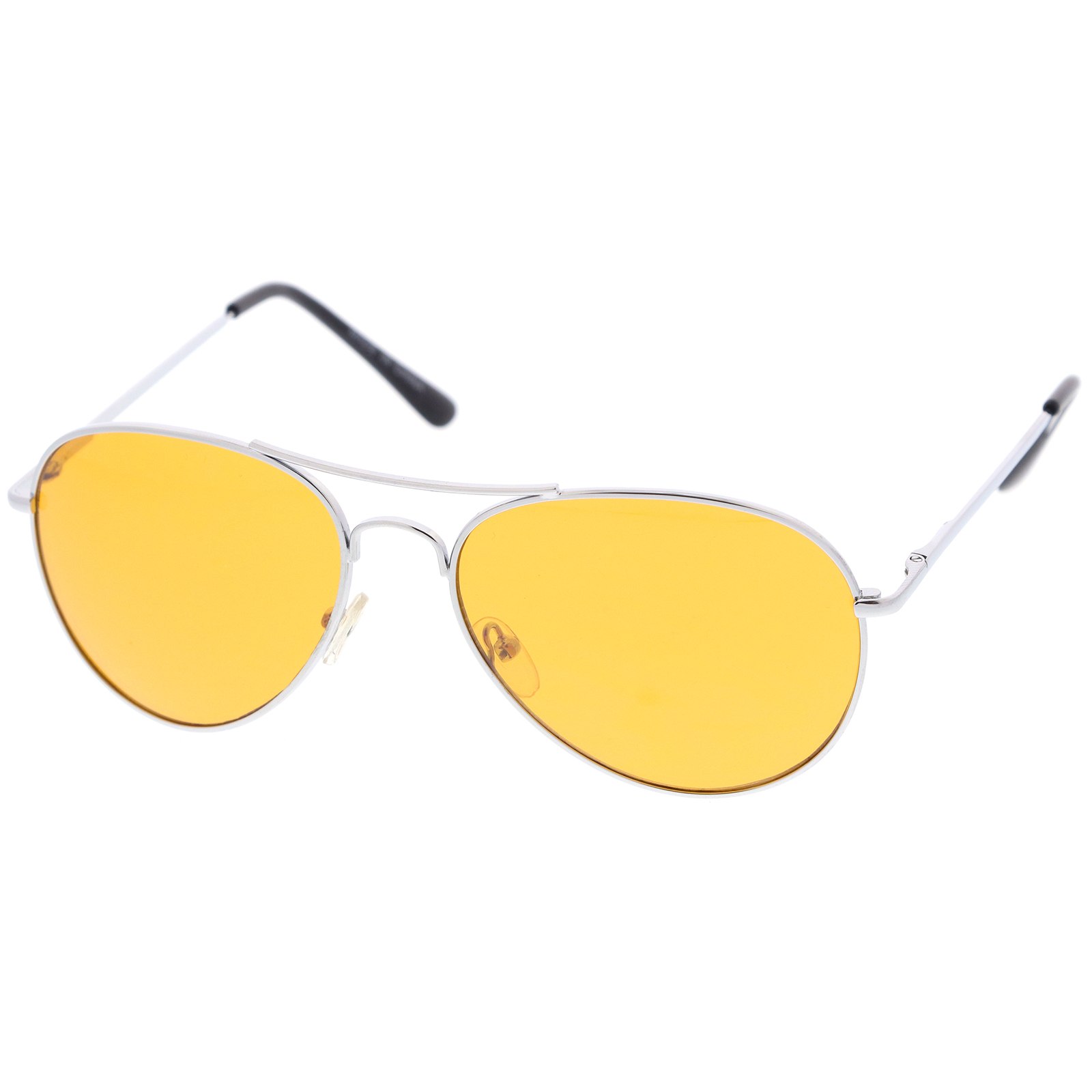 Classic Metal Frame Colored Teardrop Lens Aviator Sunglasses 57mm 