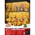 thumbnail image 3 of Cascada de Luces Navideñas Energía Solar & USB-C, 10M 400 LEDs Navidad Exterior 8 Modos Temporizador Remoto Impermeable, para Navidad Decoración, Bodas, Fiestas, Habitación, Balcones, Jardin, 3 of 8