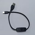 thumbnail image 2 of 30cm USB to Type C Power Cable Extension Cord with On Off Switches for Type C Tablet Phones Laptops and Other Gadgets, 2 of 9