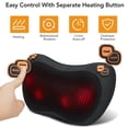 thumbnail image 4 of 2 Packs Shiatsu Pillow Massager with Heat for Back, Neck, and Shoulders, Black + Grey, 4 of 8