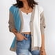 thumbnail image 1 of Pntutb Moda Casual Mujer Casual Cuello en V Manga corta Botón Suéter Señoras Outwear Liquidación Pntutb Pntutb-1297, 1 of 6