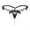 07 Black, variant on YueHuiYing Fashion Women Underwear Cutout Pendant Pearl Beads Embellished Lace Butterfly G-String Thong Underpants