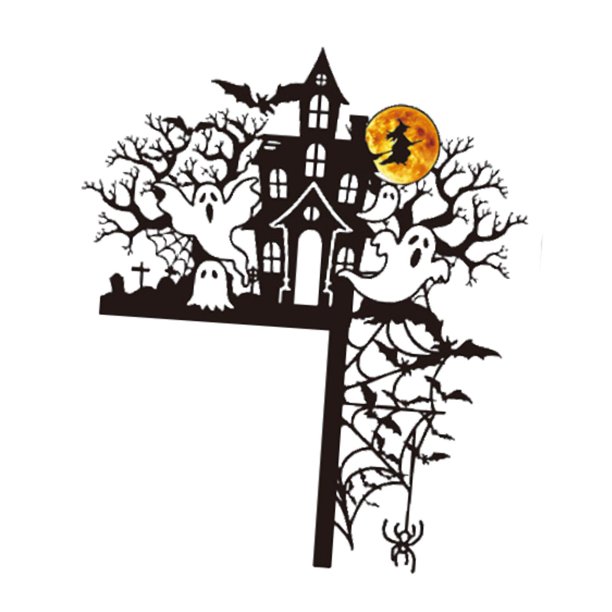 Adhesivo de pared de Halloween, vinilo decorativo de PVC removible e impermeable Estilo B