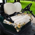 thumbnail image 2 of Golf Cart Seat Covers for 2 Seater, Yellow Floral Spring Soft Microfiber Cart Seat Towel Blanket, Vintage Summer Botanical Absorbent Breathable Non Slip Bench Seats Protector for Golf Course 51"x31", 2 of 9