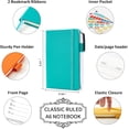 thumbnail image 4 of Feela Pocket Notebook Journals, Mini Cute Small Hardcover College Ruled Notepad Office Supplies, with 3 Black Pens, 3.5”x 5.5”, 3 Pack, A6, Solid Colors, Yellow, Orange, Emerald, 4 of 7
