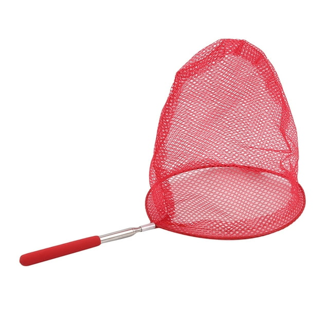 Filet de Pêche Rétractable Insecte Papillon Libellule Filet Portable Extérieur Filet de Pêche Jeu Amusant pour Enfants Jouets de Pêche Rouge