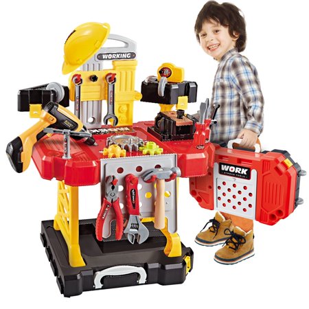 100 Pieces Kids Construction Toy Workbench For Toddlers Kids