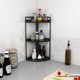 thumbnail image 4 of Organizador de baño Dorhors, encimera de esquina de 3 niveles, negro, 4 of 7