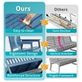 thumbnail image 3 of 42" Outdoor Benches Patio Loverseat Plastic Plywood Weather Resistant for Balcony Deck Pool Lawn Garden Backyard, 3 of 8