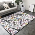 thumbnail image 3 of Area Rugs For Living Room Decor - Eiffel Tower Fancy Soft Anti Slip Throw Washable Rugs 5x7 For Bedroom, Indoor Carpet For Bedroom Living Room 80x58In, 3 of 7