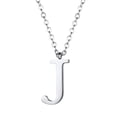 thumbnail image 1 of Collar PROSTEEL Inicial J de plata con letra del alfabeto acero inoxidable para mujeres y niñas, 1 of 7