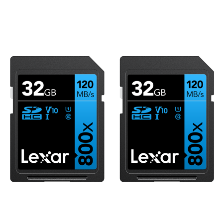 UPC: 0843367127009 | Lexar High-Performance 800x SDHC/SDXC UHS-I Card BLUE Series (32 GB  2 Pack)  LSD0800032G-B2NNU