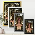 thumbnail image 4 of Designart 'Retro Girl In Golden Art Deco Geometrics I' Modern Framed Art Print, 4 of 4