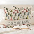 thumbnail image 3 of Christmas Outdoor Waterproof Pillow Covers, Winter Watercolor Xmas Pine Trees on Linen Decorative Square Throw Pillowcase Sofa Cushion Sham for Patio/Couch/Chair, 26"x26" 2 Pack, 3 of 8