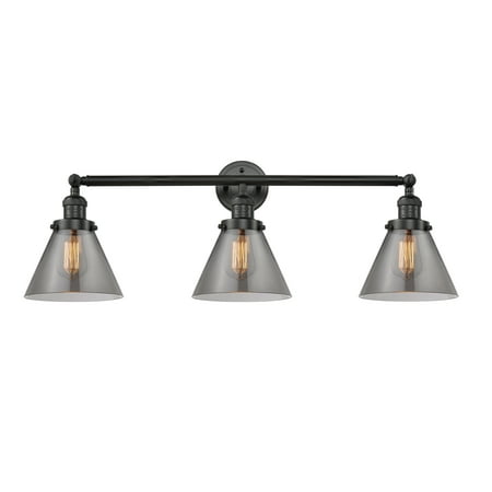 

Innovations Lighting 205-S Large Cone Large Cone 3 Light 32 Wide Bathroom Vanity Light -