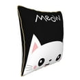 thumbnail image 2 of Kll Cat Meow Decorative Throw Pillow Covers Velvet Soft For Couch Sofa Bedroom Living Room Outdoor -18"X18", 2 of 8