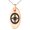 Rose, variant on Stainless Steel Aztec Intelligence Rune Engraved Small Oval Charm Pendant Necklace