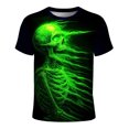 thumbnail image 4 of Ulitacool Hallowmas T Shirts For Mens Short Sleeve Round Neck T Shirt Hallowmas Graphic Tee Simple Clothes Green, 4 of 4