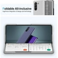 thumbnail image 5 of Compatible with Samsung Galaxy Z Fold 5 5G Case Mirror Leather Cover Wallet Slim Clear S-View Shockproof Thin Cover with Kickstand Anti-Scratch Protective Phone Case for Samsung Z Fold 5 5G, 5 of 14