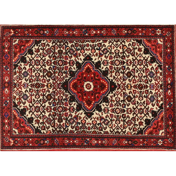 Ahgly Company Machine Washable Indoor Rectangle Traditional Dark Almond Brown Area Rugs, 7' x 10'