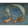 thumbnail image 3 of Vintage Apple Collection 24x20 Black Modern Framed Museum Art Print Titled - Two Angels Flying, 3 of 5
