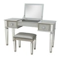 thumbnail image 2 of Vanity Table Set Makeup Vanity Desk With Stool Flip-Top Dressing Table Mirror 2 Drawers Makeup Vanity Set For Women Girl, 2 of 7