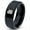 Black Bevel Polish Tungsten, variant on Tungsten Utah The Beehive State Band Ring 8mm Men Women Comfort Fit Gray Flat Cut Brushed Polished