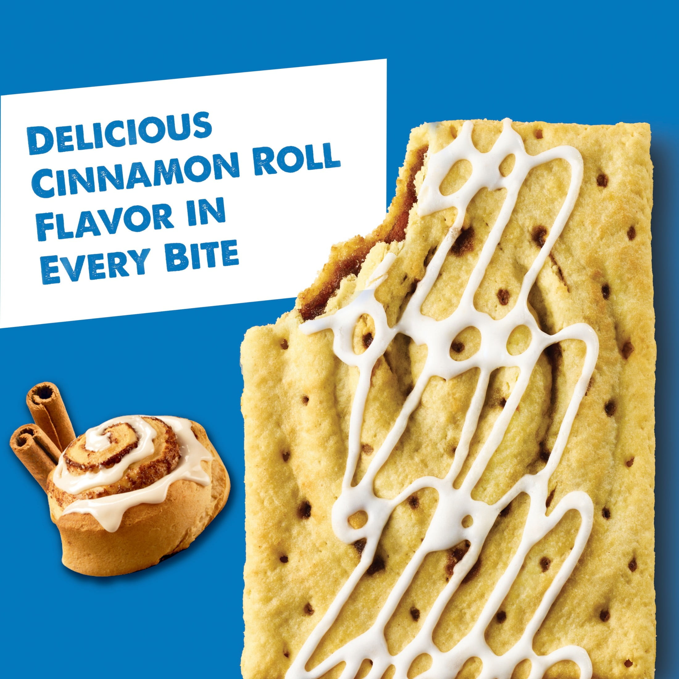 Pop-Tarts Cinnamon Roll Drizzle Toaster Pastries, Breakfast Foods, Shelf-Stable, 27 oz (16 Count)