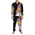 thumbnail image 3 of Balery Have a Nice Day Pattern Pajama Sets for Men Long Sleeve 2 Piece Sleepwear Loungewear Sets Soft PJ's with Pockets Long Sleeve Comfy Pj Sets-Large, 3 of 7