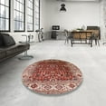 thumbnail image 4 of Ahgly Company Machine Washable Indoor Square Industrial Modern Tomato Red Area Rugs, 5' Square, 4 of 7