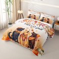 thumbnail image 3 of Homewish Labrador Pumpkins Bed Spread Queen,Hello Fall Print Queen Coverlet Set,Orange,Autumn Leaf Decor,3-Piece, 3 of 7