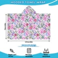 thumbnail image 2 of Pink Breast Cancer Hooded Bath Towel，50"x30" for Ages 3 To 12 Kids, Quick Dry Lightweight Soft Microfiber Hood Beach Towel Cover Up for Kids, 2 of 7