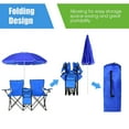 thumbnail image 6 of Costway Portable Camping Folding Picnic Double Chair W/Umbrella Table Cooler Beach Camping Chair, 6 of 10
