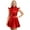 Red, variant on TiaoBug Women's Metallic Sleeveless Club Disco Holographic Dress Wet Look Pleated Dresses Green M