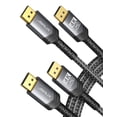 thumbnail image 1 of Cable DisplayPort JSAUX 4K @60Hz 2K @165Hz 2K @144Hz de 3 m, paquete de 2, 1 of 7