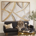 thumbnail image 2 of 84" x 57" Abstract Framed Wall Art with Gold Frame, by DecMode, 2 of 9
