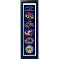 thumbnail image 1 of Encore Select 109-62 Columbus Blue Jackets Logo History Felt Banner - 14 x 37 in., 1 of 1