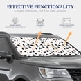 thumbnail image 3 of Multi-Size 2pce Car Front Glass Visor Collapsible Sunscreen No Odor Comfortable For Most Cars Suv Trucks Simple Cow-Print Pattern1_2, 3 of 7