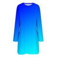 thumbnail image 5 of Annhoo Mini Dresses for Women Fall Casual Long Sleeve Round Neck Silt Dress Fashion Gradient Colour Dress, 5 of 7