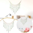 thumbnail image 2 of Guirnalda boho grande para colgar en la pared, boho para dormitorio, guirnalda de cuentas de madera, decoración artificial con vegetación natural, 2 of 7